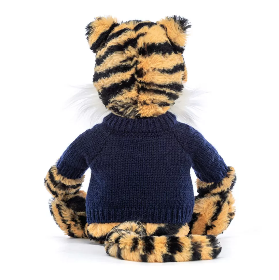 Tigrotto Timido Jellycat con Maglioncino Marina Personalizzabile - Peluche da Collezione con Confezione Regalo Opzionale