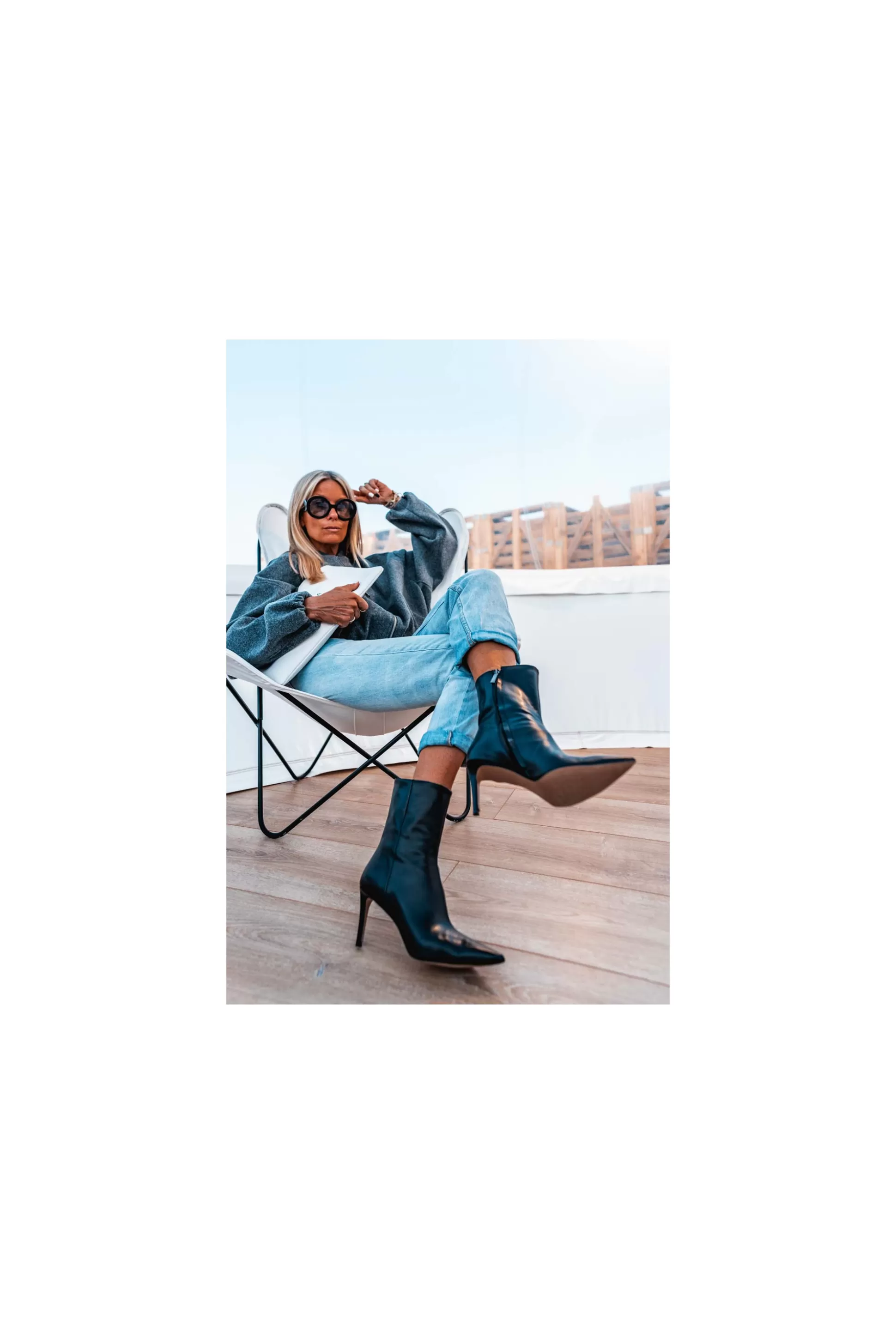 Stivali Eleganti Loren Noir - Scarpe Donna in Pelle Morbida con Sconti Outlet