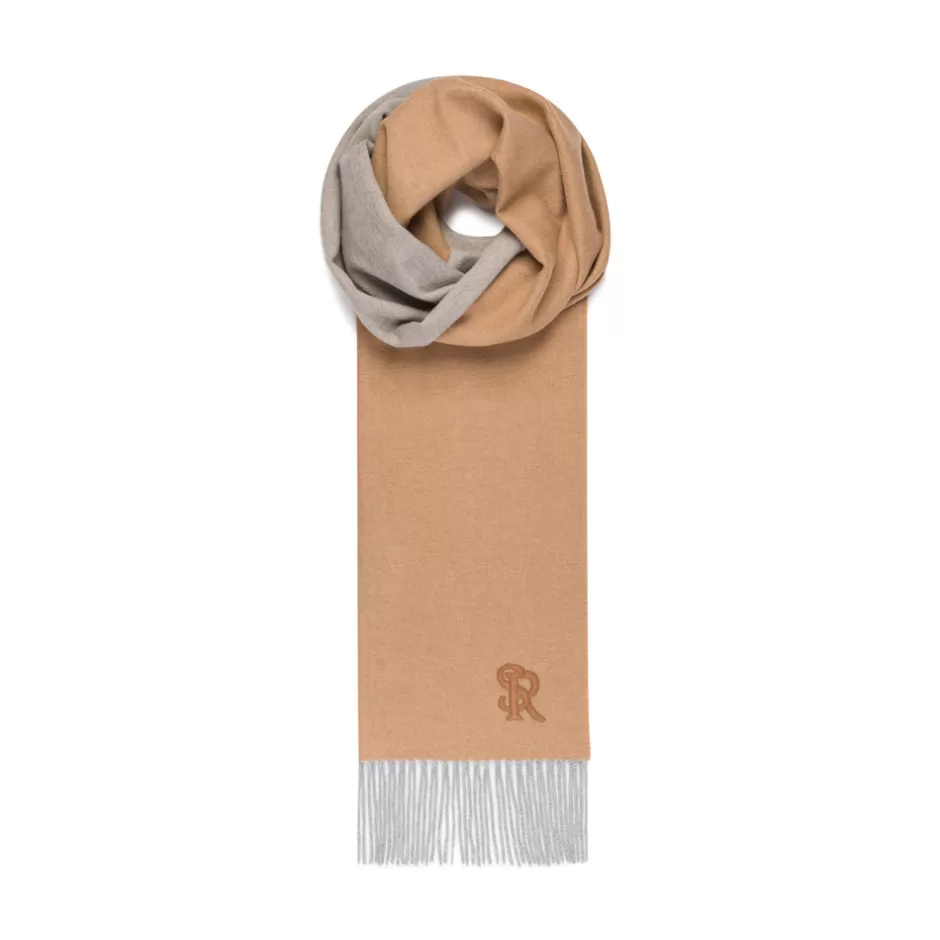 Sciarpa Elegante in Puro Cashmere con Inserti di Pelle Coccodrillo - Stefano Ricci Promozione Esclusiva