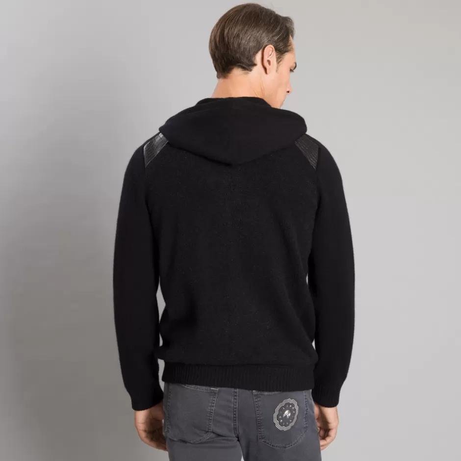 Lussuosa Giacca con Cappuccio in Cashmere e Seta per Sportswear Elegante - Collezione Stefano Ricci