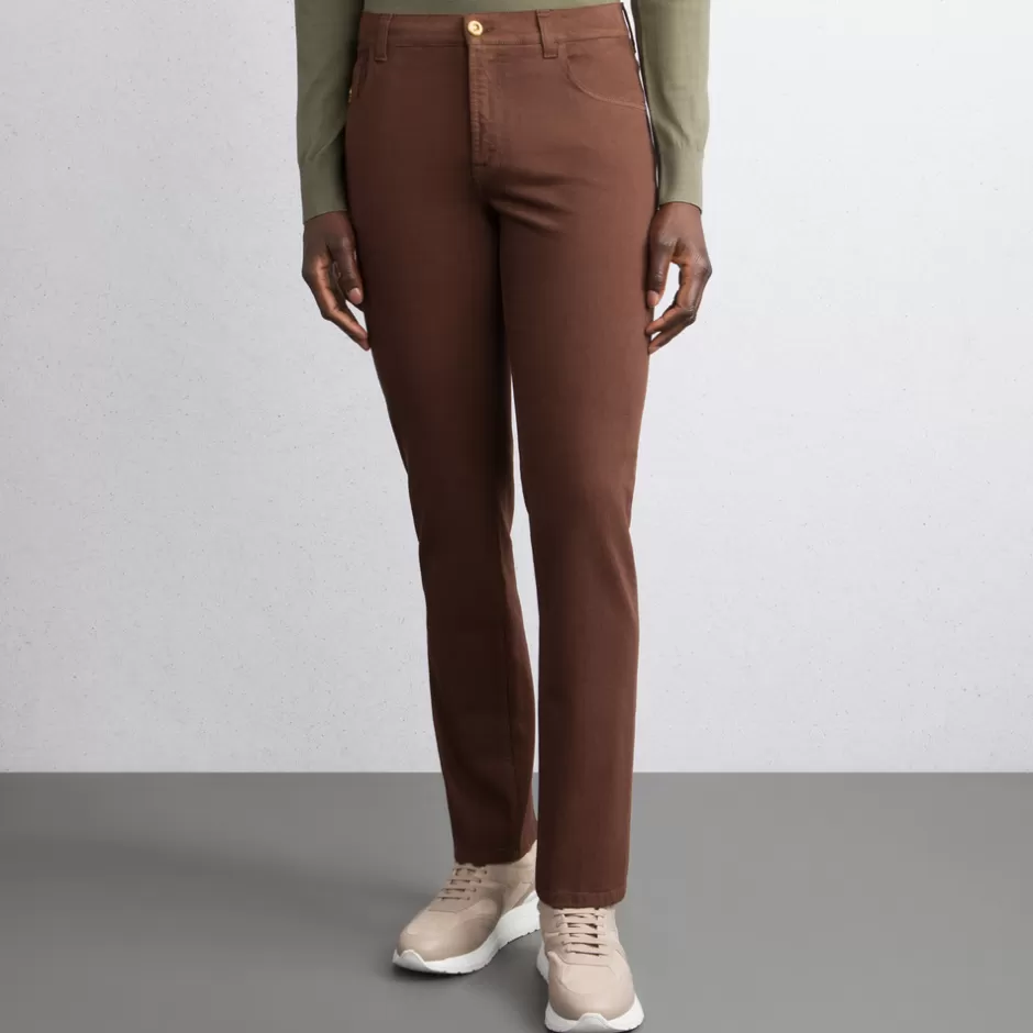 Pantaloni Eleganti Tapered in Cotone e Cashmere con 5 Tasche Funzionali | Collezione Uomo Stefano Ricci