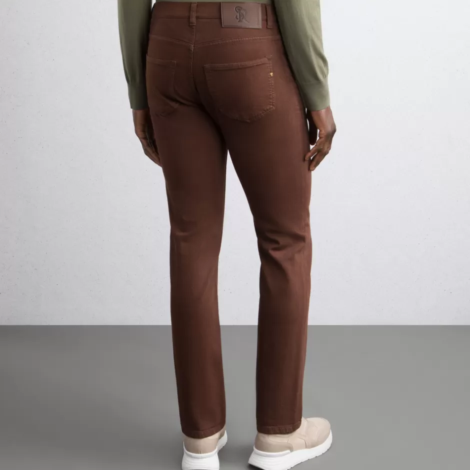 Pantaloni Eleganti Tapered in Cotone e Cashmere con 5 Tasche Funzionali | Collezione Uomo Stefano Ricci