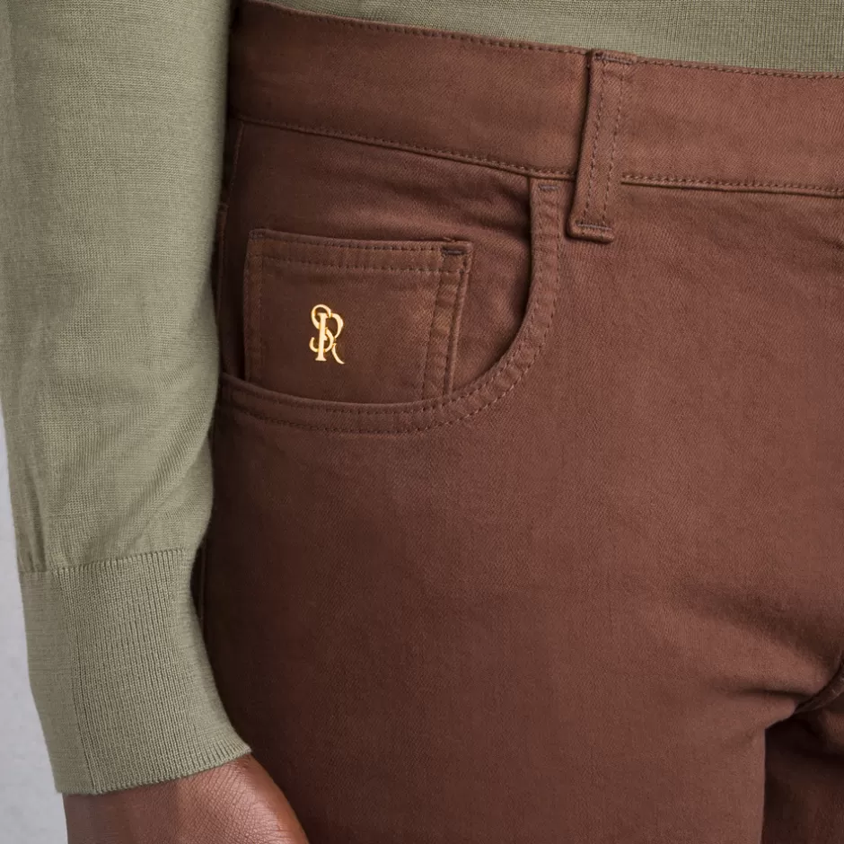 Pantaloni Eleganti Tapered in Cotone e Cashmere con 5 Tasche Funzionali | Collezione Uomo Stefano Ricci