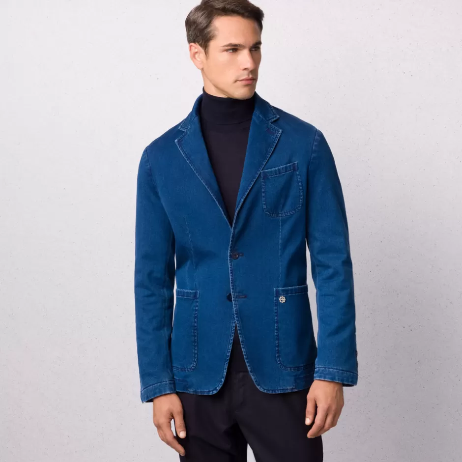 Giacca Jeans in Cotone Misto - Design Esclusivo Collezione Stefano Ricci