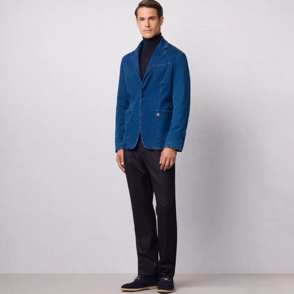 Giacca Jeans in Cotone Misto - Design Esclusivo Collezione Stefano Ricci