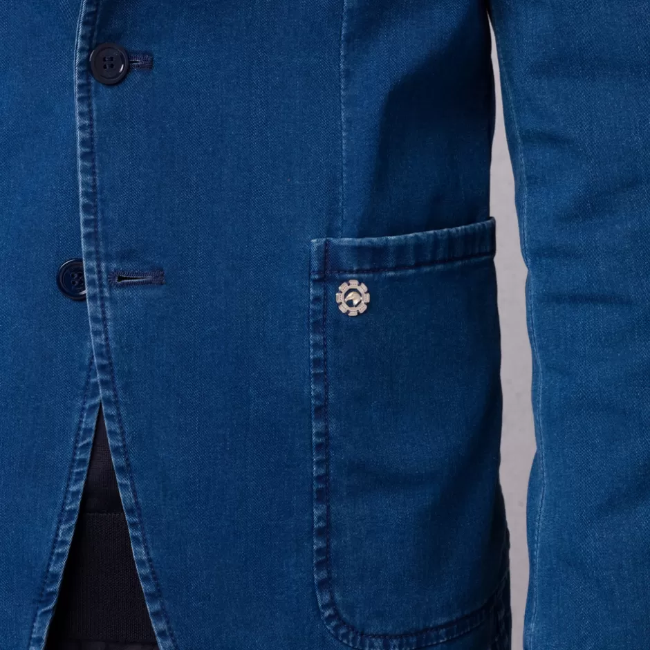 Giacca Jeans in Cotone Misto - Design Esclusivo Collezione Stefano Ricci