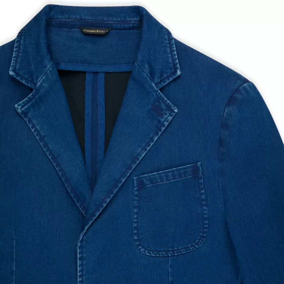 Giacca Jeans in Cotone Misto - Design Esclusivo Collezione Stefano Ricci