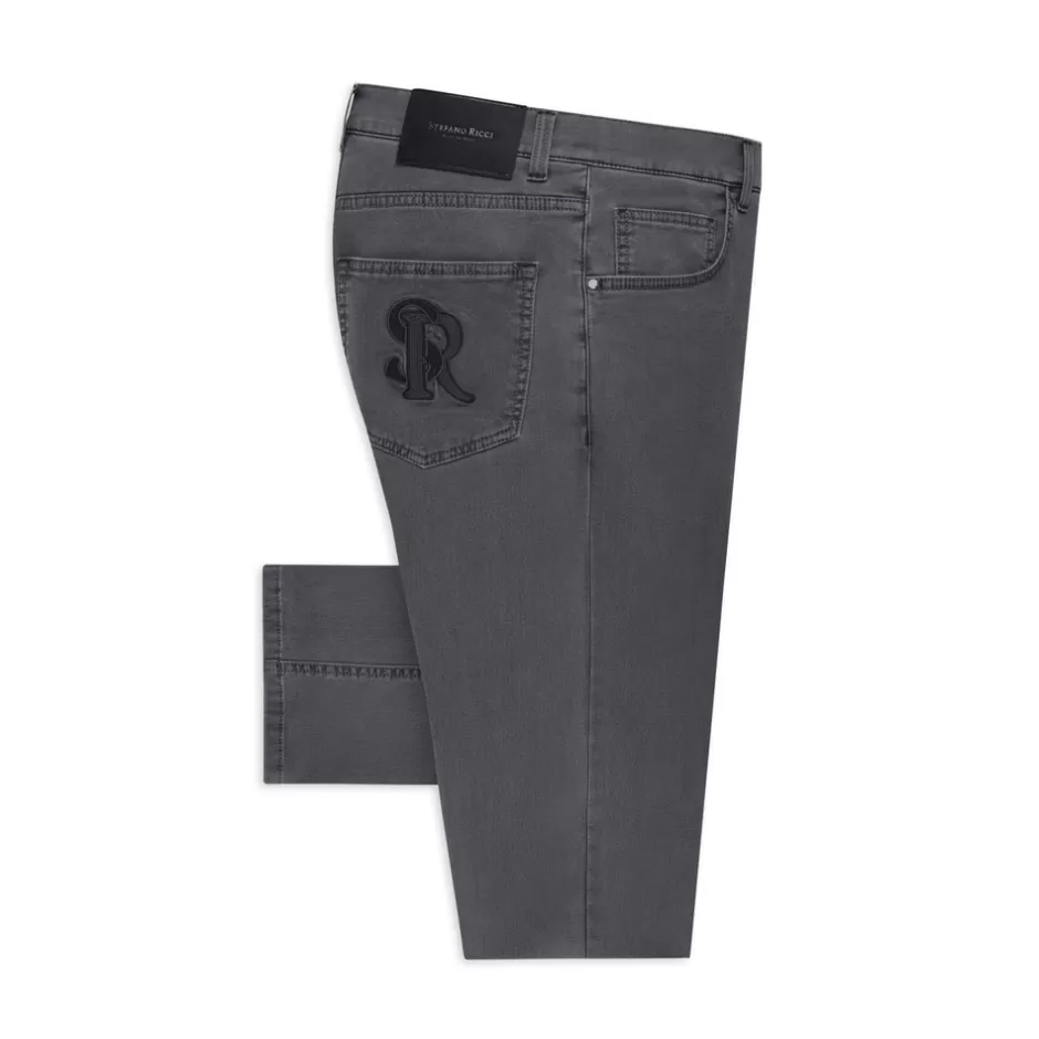 Denim Confortevole in Tessuto Misto Cotone | Modellatura Slim Fit by Stefano Ricci - Edizione Autunno 2023