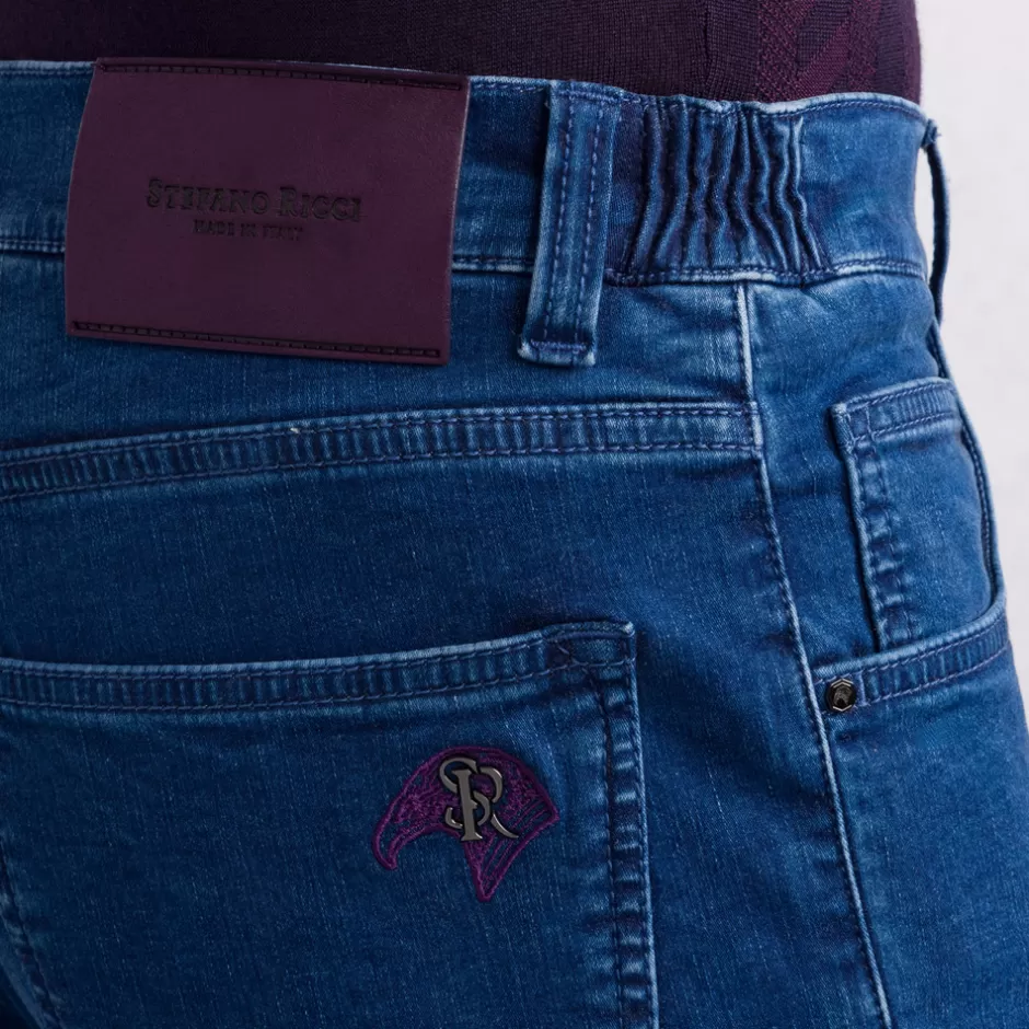 Jeans Slim Elasticizzati in Cotone Misto | Modello Confortevole di Stefano Ricci