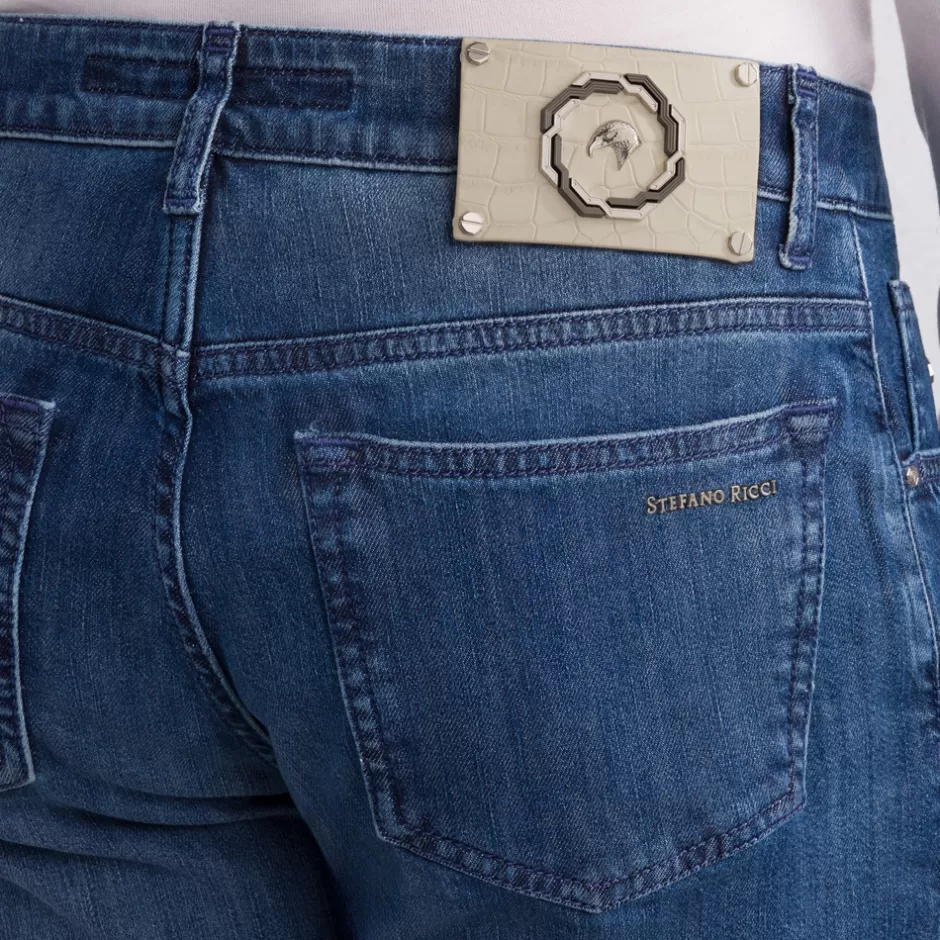 Jeans Confortevoli in Tela Sagomata con Fibre Naturali - Design Italiano Stefano Ricci - Edizione Speciale

（：，
