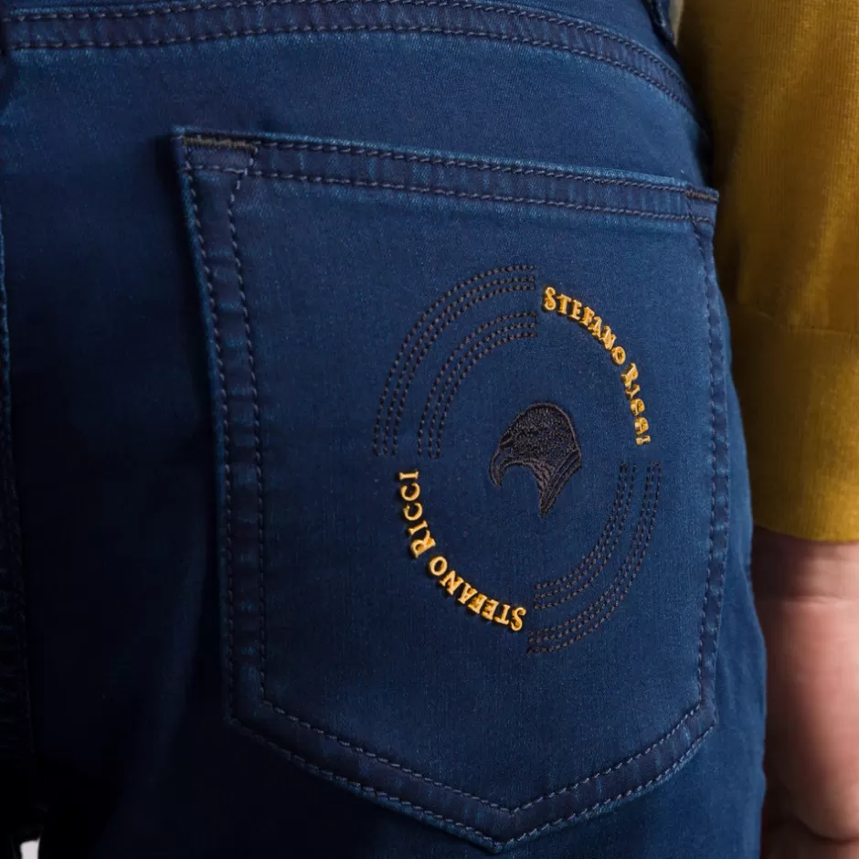 Jeans Eleganti in Misto Cotone con Fodera Morbida - Design A Sigaretta & Vita Comoda by Stefano Ricci | Confezione Artigianale Premium a Prezzo Vantaggioso Uomo