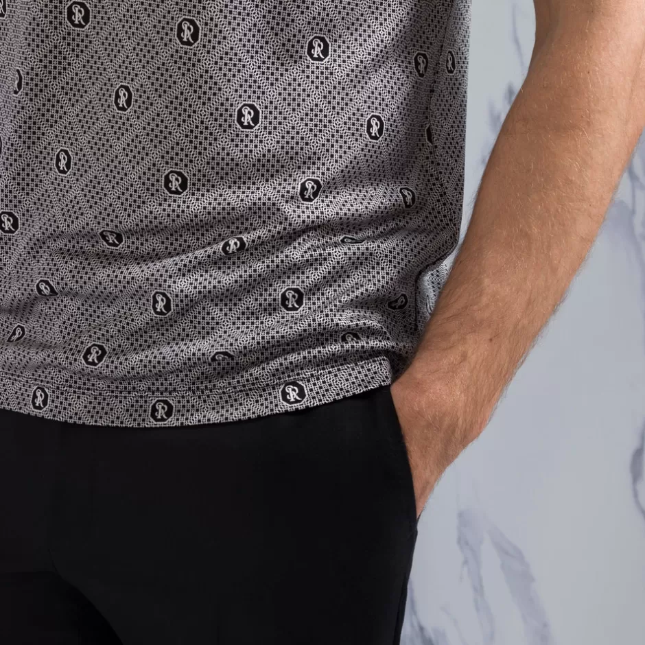 Lusso Italiano: Maglietta in Pura Seta con Collo Rotondo di Stefano Ricci - T-Shirt Elegante con Design Classico e Confezione Artigianale
