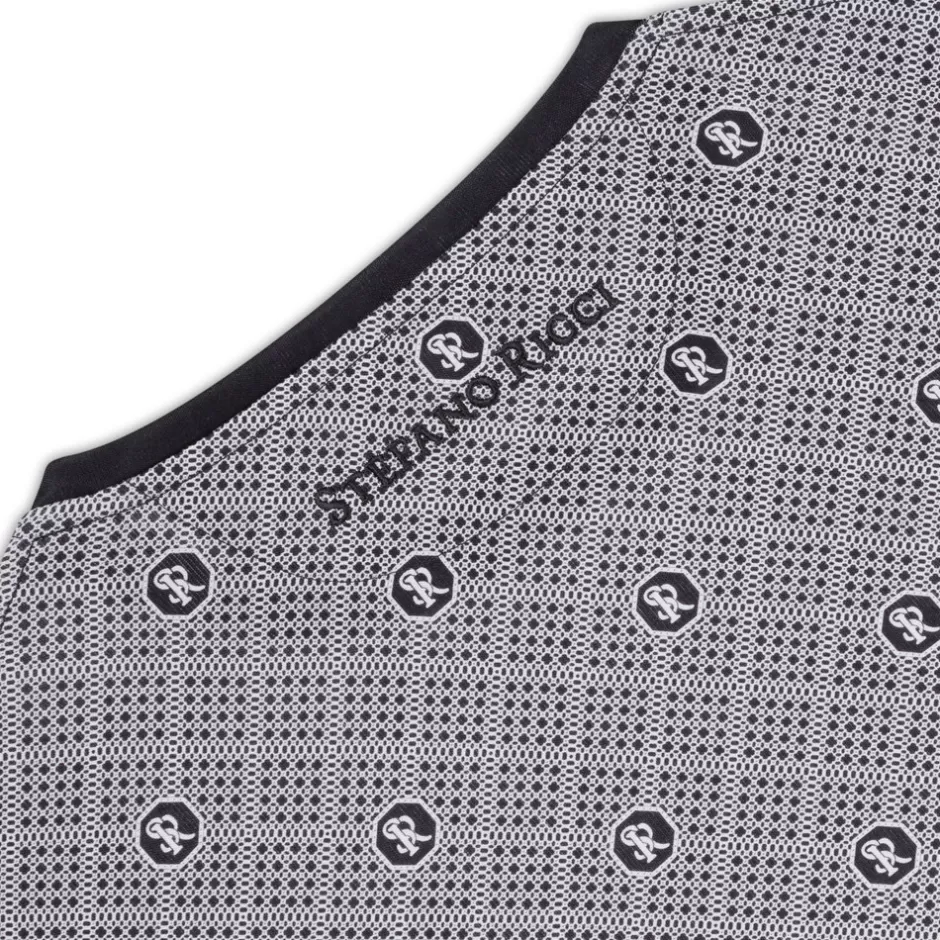 Lusso Italiano: Maglietta in Pura Seta con Collo Rotondo di Stefano Ricci - T-Shirt Elegante con Design Classico e Confezione Artigianale