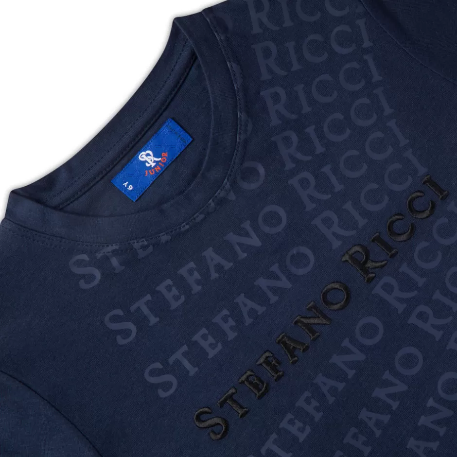 Maglietta con Collo alla Marinara in Tessuto Premium - Collezione Autunno Stefano Ricci Lusso Italiano | Sconti Imperdibili su Capi di Alta Sartoria