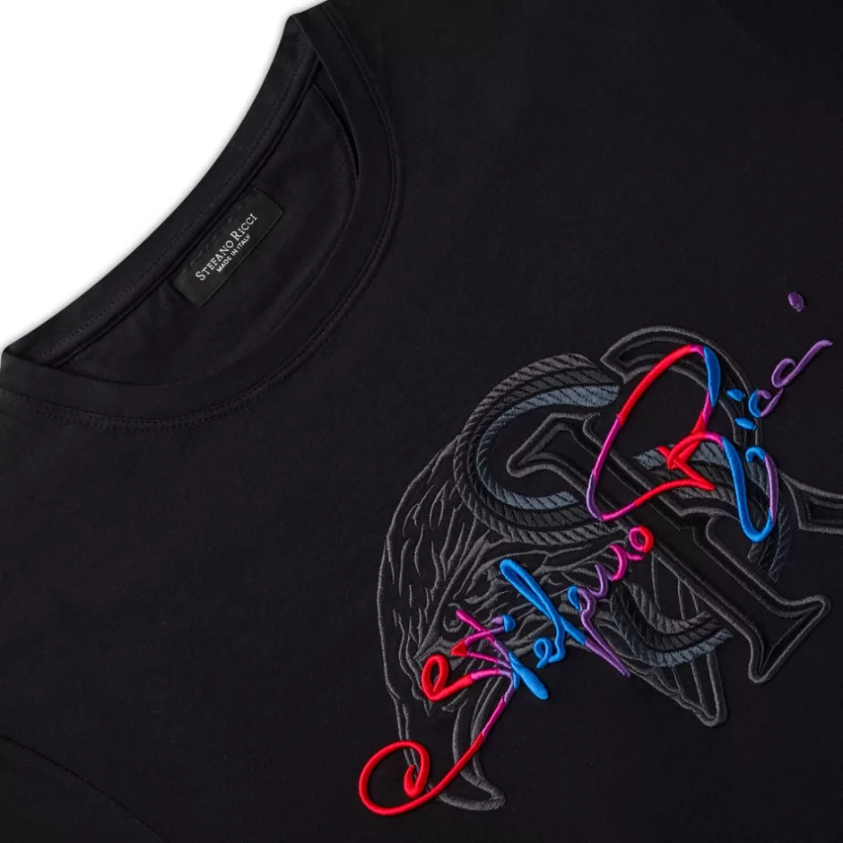 L'ESSENZIALE INNOVATO: Maglietta con Scollo a Barchetta · Collezione Firmata Stefano Ricci · Offerta Imperdibile per Stile Senza Tempo 

(：，