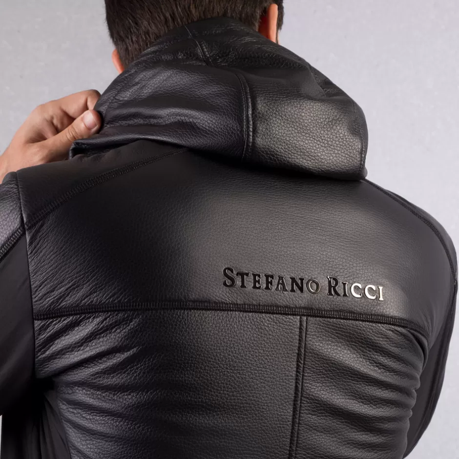 Giacca bomber in pelle pregiata: mix esclusivo di daino e coccodrillo | Nuova collezione premium Stefano Ricci