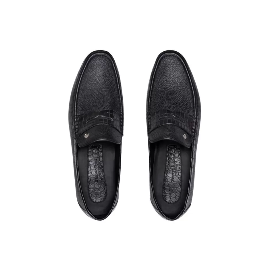 Loafer Eleganti in Pelle di Daino con Inserti di Coccodrillo | Novità Stagionale Stefano Ricci Firenze 

(：