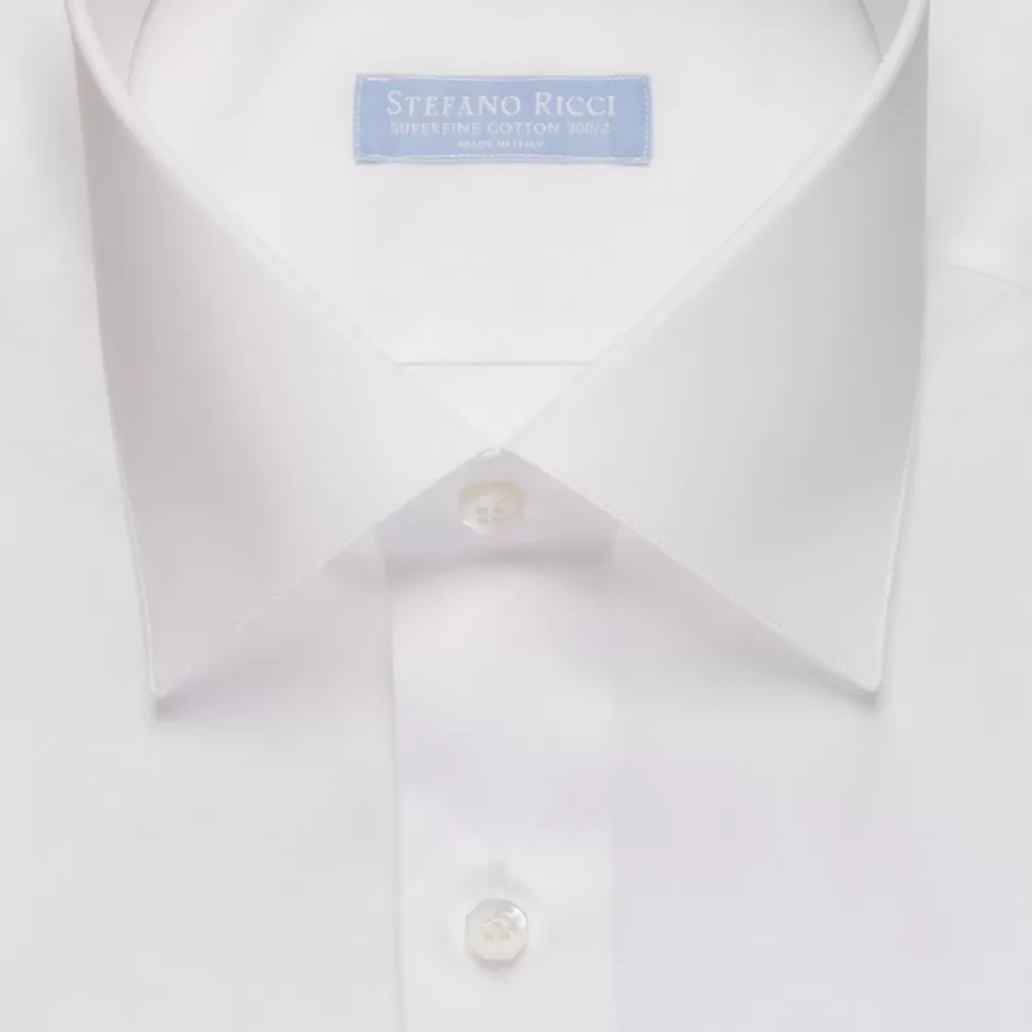 Camicia Stefano Ricci in Pregiato Cotone Giza 45 - Edizione Limitata con Ricamo Artigianale