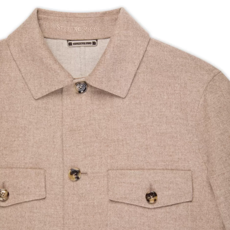 Giacca Militare Elegante in Tweed | Collezione Autunno/Inverno 2024 | Abbigliamento Uomo Stefano Ricci con Abbottonatura Classica