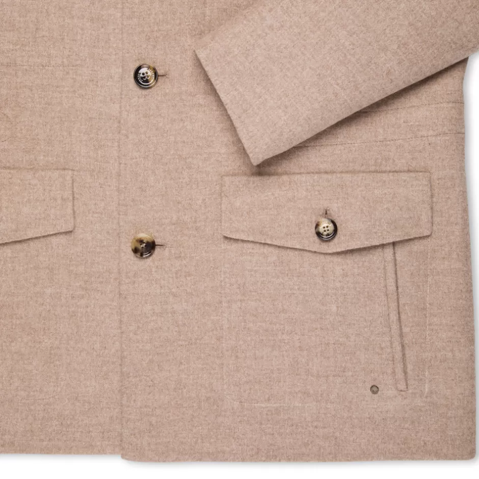 Giacca Militare Elegante in Tweed | Collezione Autunno/Inverno 2024 | Abbigliamento Uomo Stefano Ricci con Abbottonatura Classica