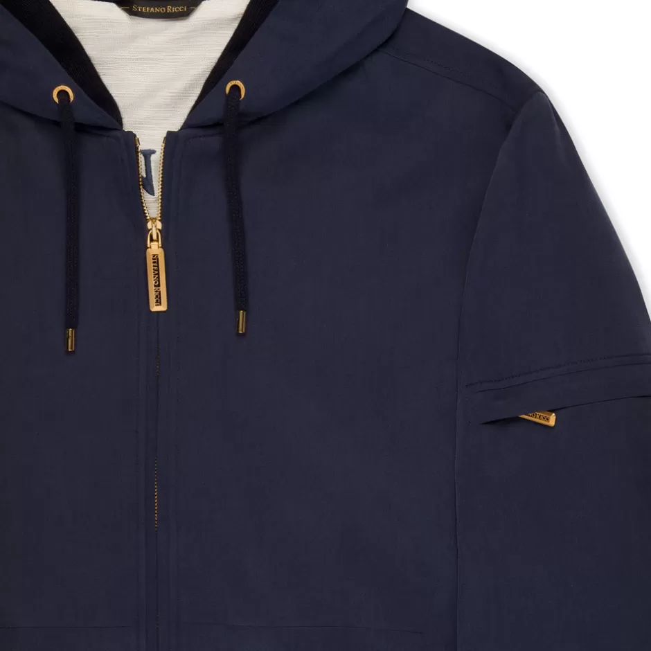 Lussuosa Giacca con Cappuccio in Seta Stefano Ricci Collezione Esclusiva