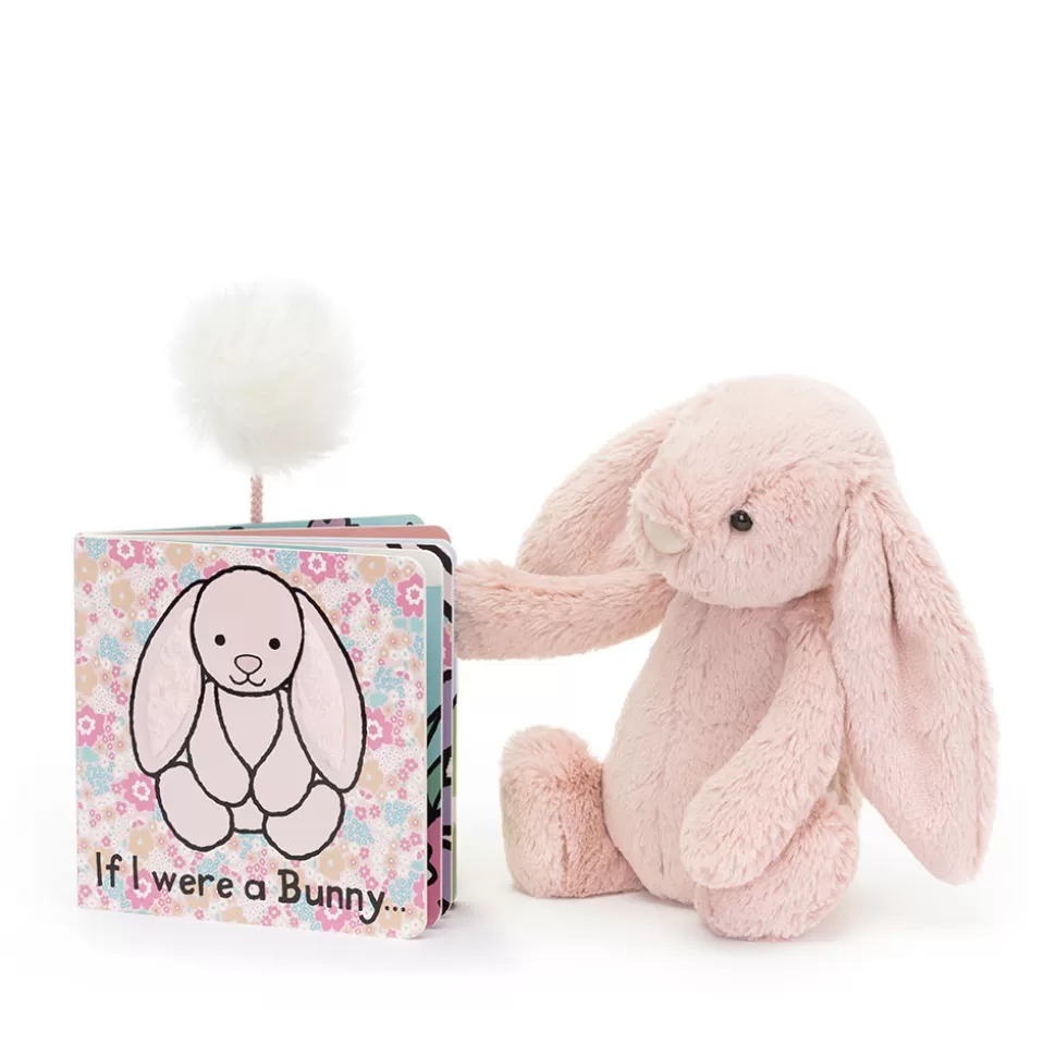 Peluche Jellycat Coniglietto Timido Rosa Medio + Libro Illustrato 