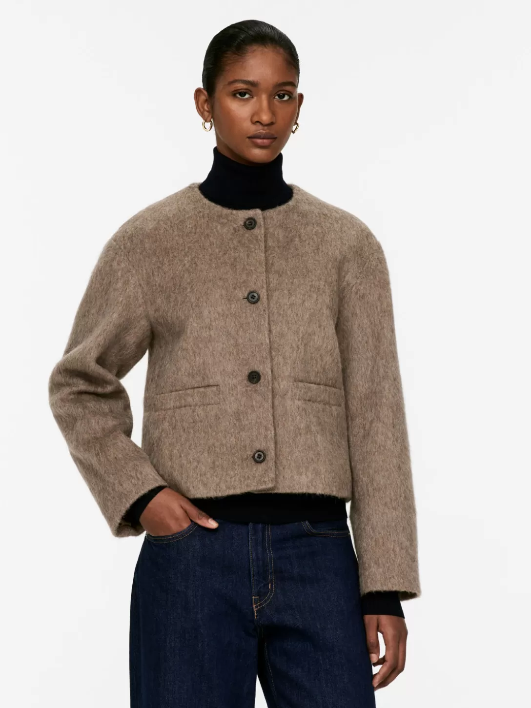ARKET Giaccone Invernale Borstad - Lana Mista con Design Essenziale per Stagioni Fredde