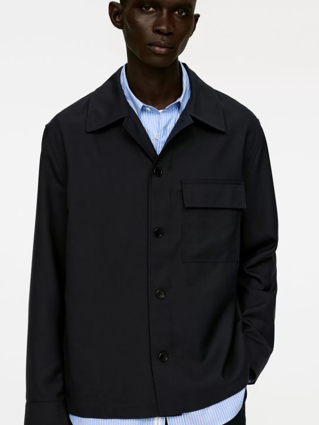 ARKET - Giacca Oversize in Tessuto Hopsack per Uomo e Donna, Stile Essenziale con Design Minimalista