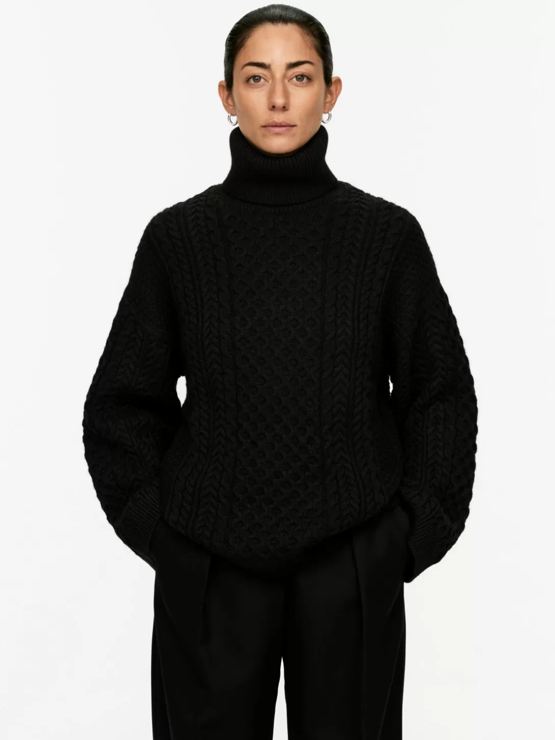 ARKET Maglione in Lana Merino con Motivo a Coste - Stile Scandinavo Autunnale