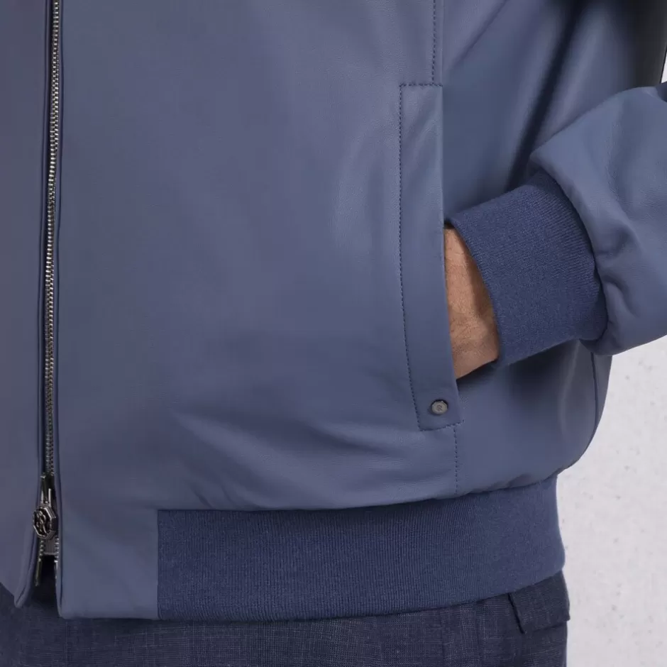 Giacca in Pelle d'Agnello Elegante - Blouson Firmato Stefano Ricci con Stile Impeccabile