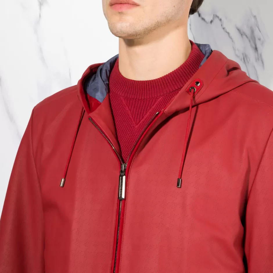 Giacca in Pelle d'Agnello con Cappuccio Regolabile - Collezione Stefano Ricci | Edizione Limitata con Sconto Lampo

（：，