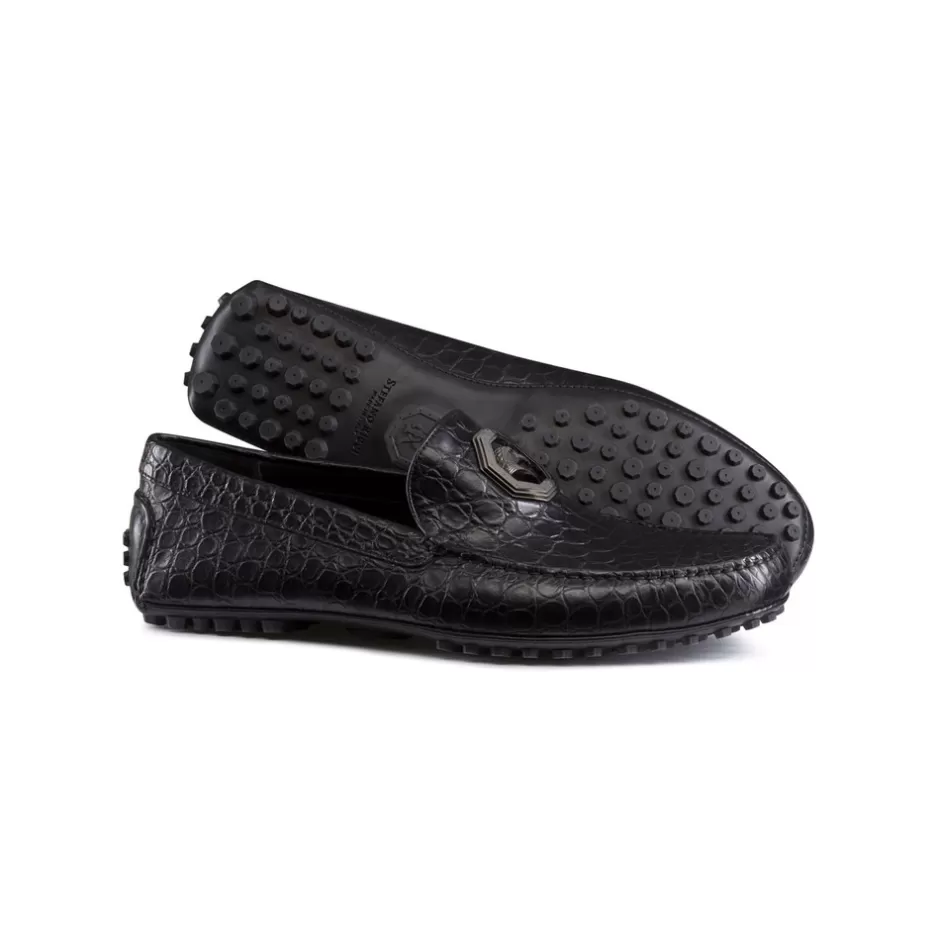 Scarpe da Guida in Pelle di Coccodrillo - Lusso Italiano | Offerta Esclusiva Stefano Ricci