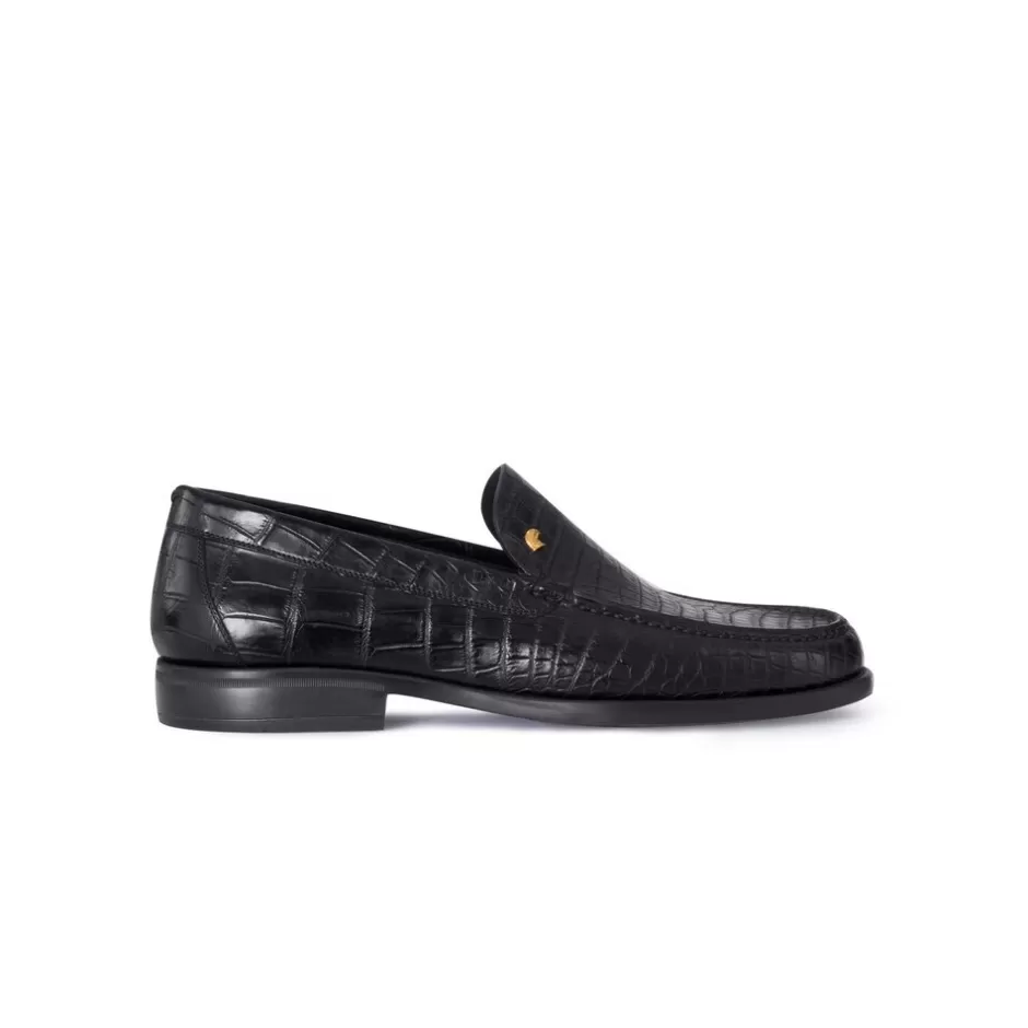 Luxury Loafers in Pelle di Coccodrillo Lavorata - Collezione Esclusiva Stefano Ricci | Edizione Limitata con Finiture Artigianali