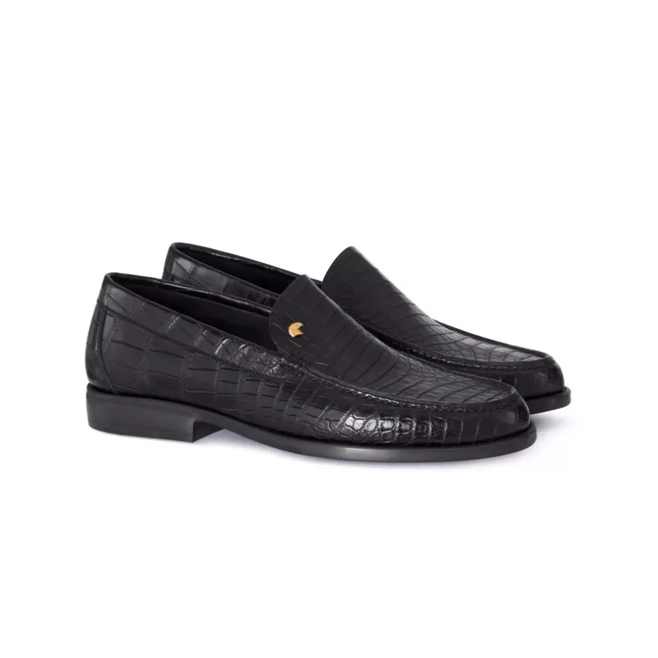 Luxury Loafers in Pelle di Coccodrillo Lavorata - Collezione Esclusiva Stefano Ricci | Edizione Limitata con Finiture Artigianali