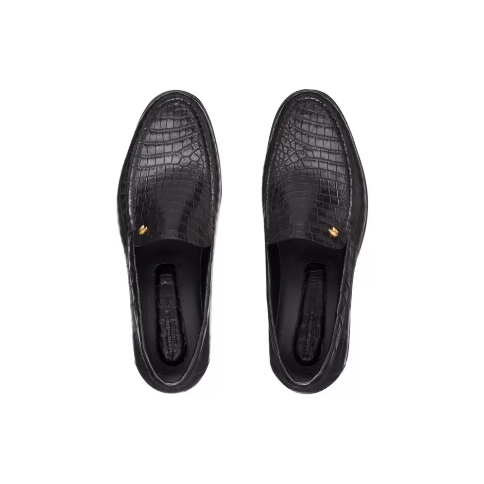 Luxury Loafers in Pelle di Coccodrillo Lavorata - Collezione Esclusiva Stefano Ricci | Edizione Limitata con Finiture Artigianali