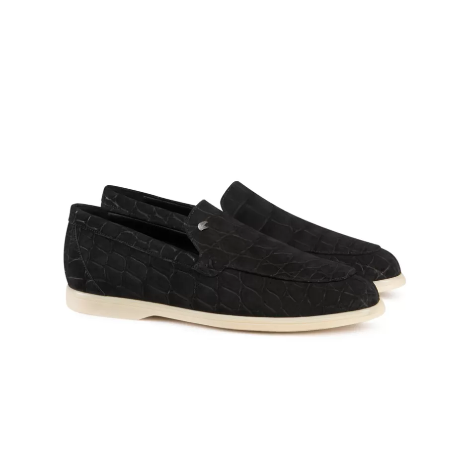 Mocassini Eleganti in Pelle Nubuck di Coccodrillo - Stefano Ricci | Offerta Imperdibile