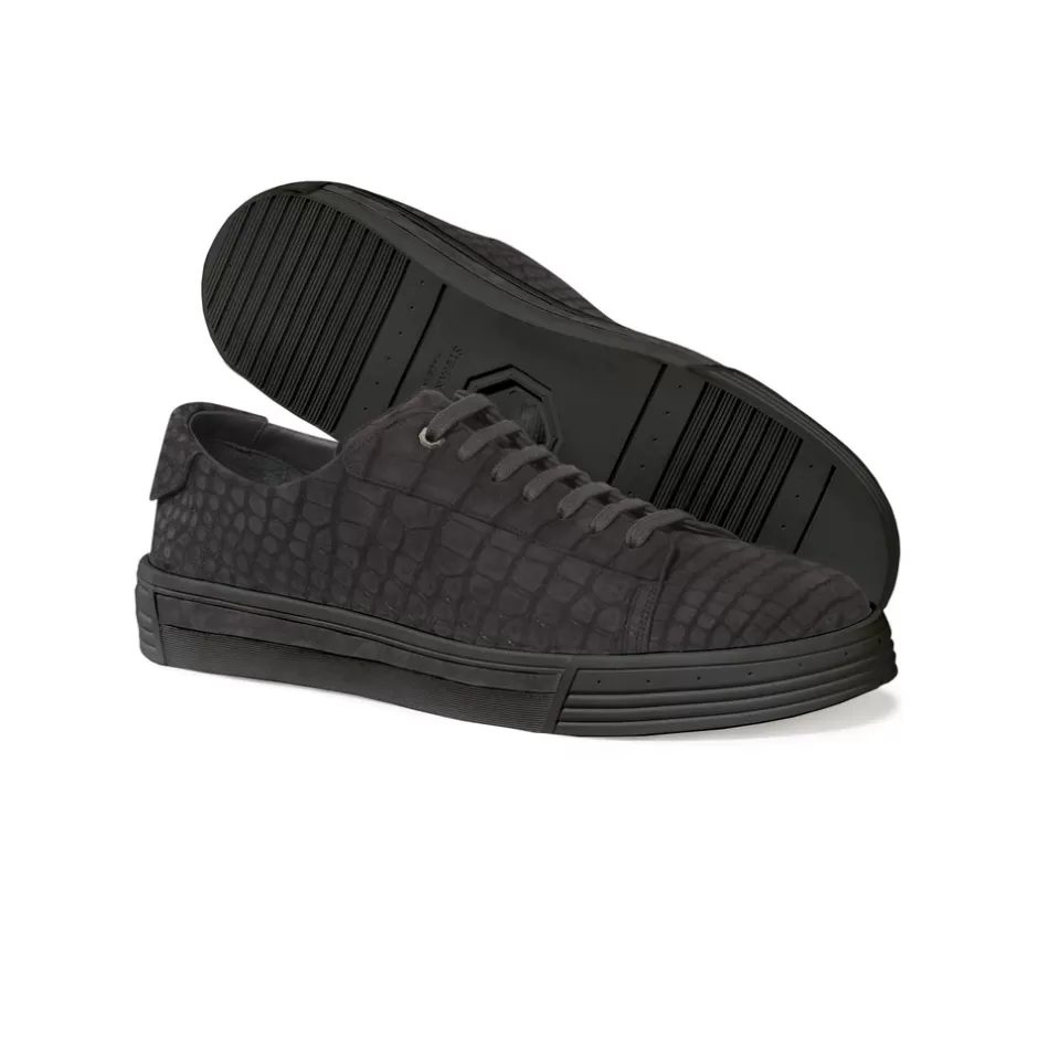 Scarpe Sportive in Pellame di Coccodrillo con Rifinitura Nubuck - Design Elegante Stefano Ricci | Collezione Esclusiva Lusso Italiano