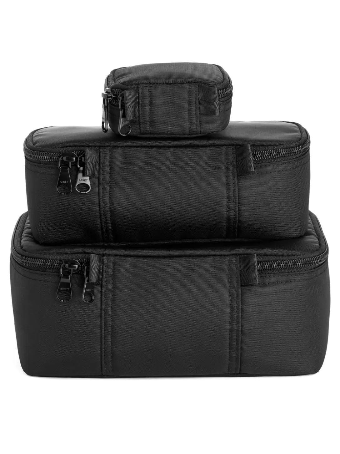ARKET Set Viaggio Essenziale, 3 Organizzatori Compatti per Accessori con Tasche Multiuso - Borsa Pratica