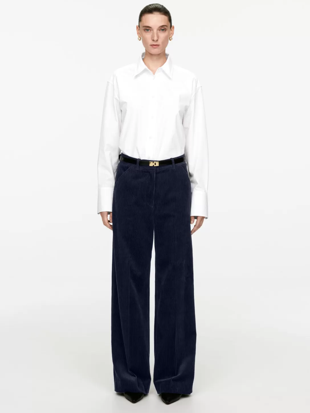 ARKET Pantaloni Penny Martin - Stile Iconico Manchester in Tweed Svedese, Comfort Senza Tempo 

(/，，