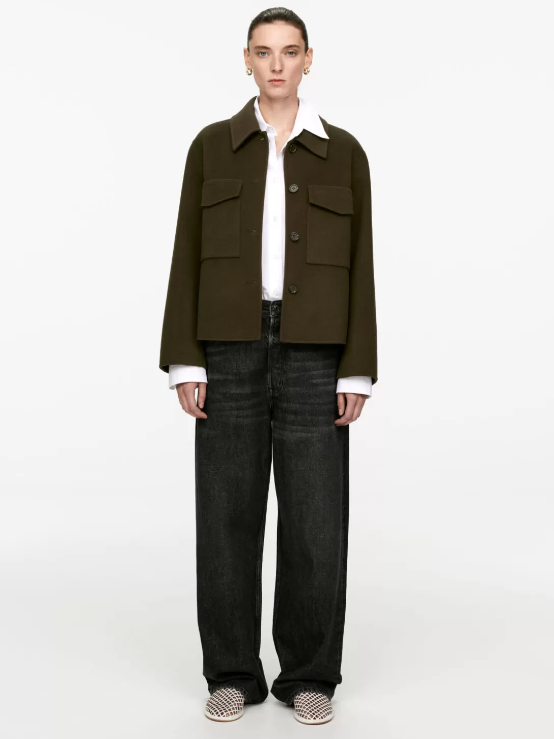 Penny Martin di ARKET - Giacca Oversize in Lana Merino per Cappotti e Giacche Autunnali