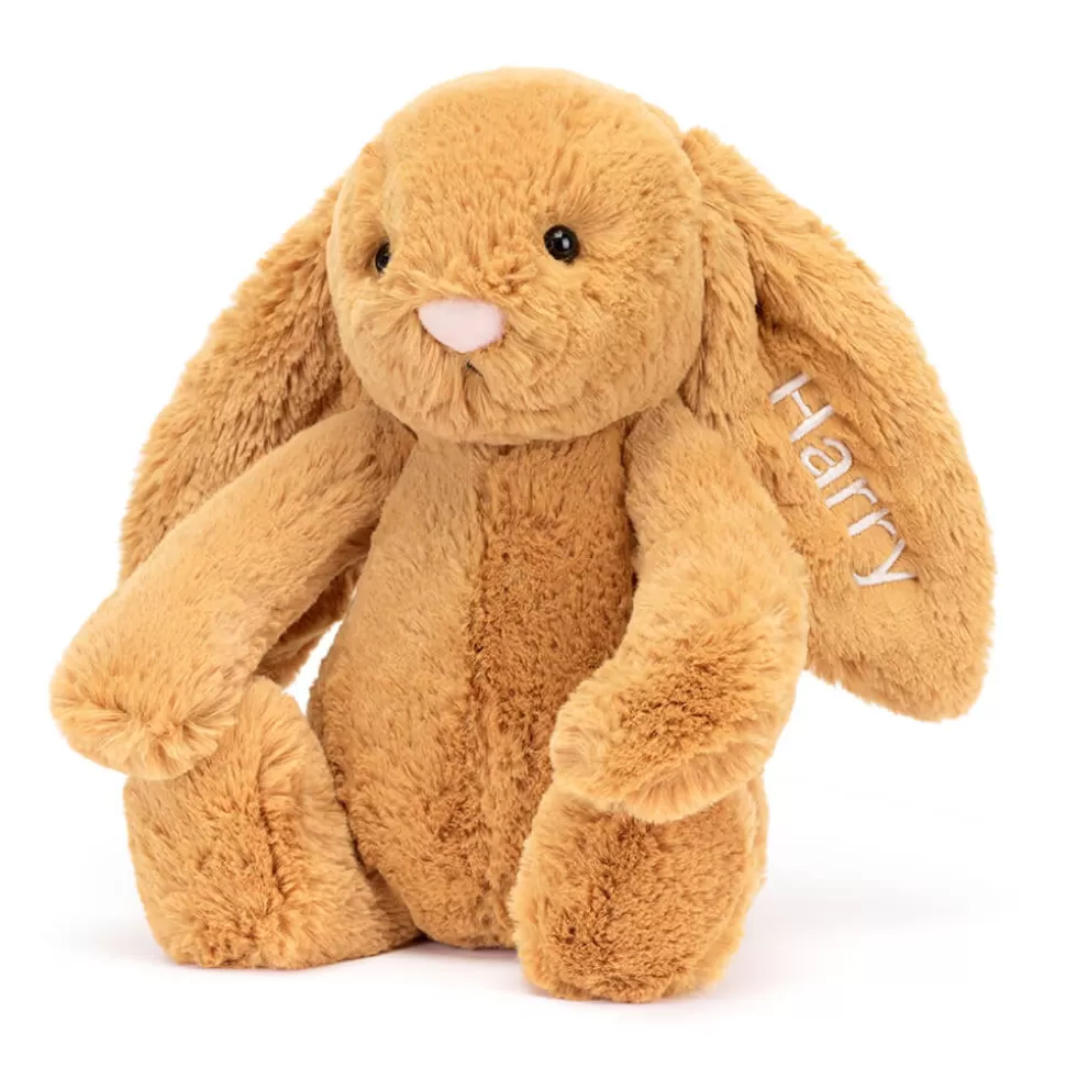 Coniglietto Dorato Timido Personalizzato su Misura - Jellycat Taglia Media con Cuoricino ♡