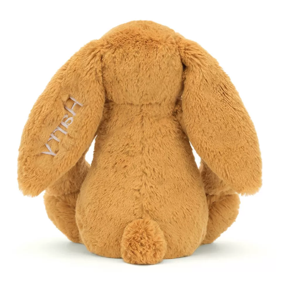 Coniglietto Dorato Timido Personalizzato su Misura - Jellycat Taglia Media con Cuoricino ♡