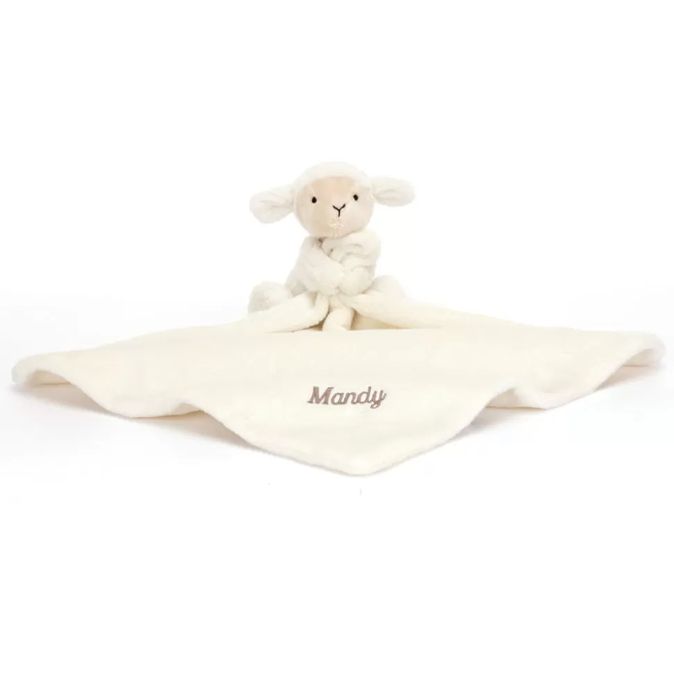 Agnellino Soffice con Ciuccio Calmante Personalizzabile - Peluche Jellycat per Bambini