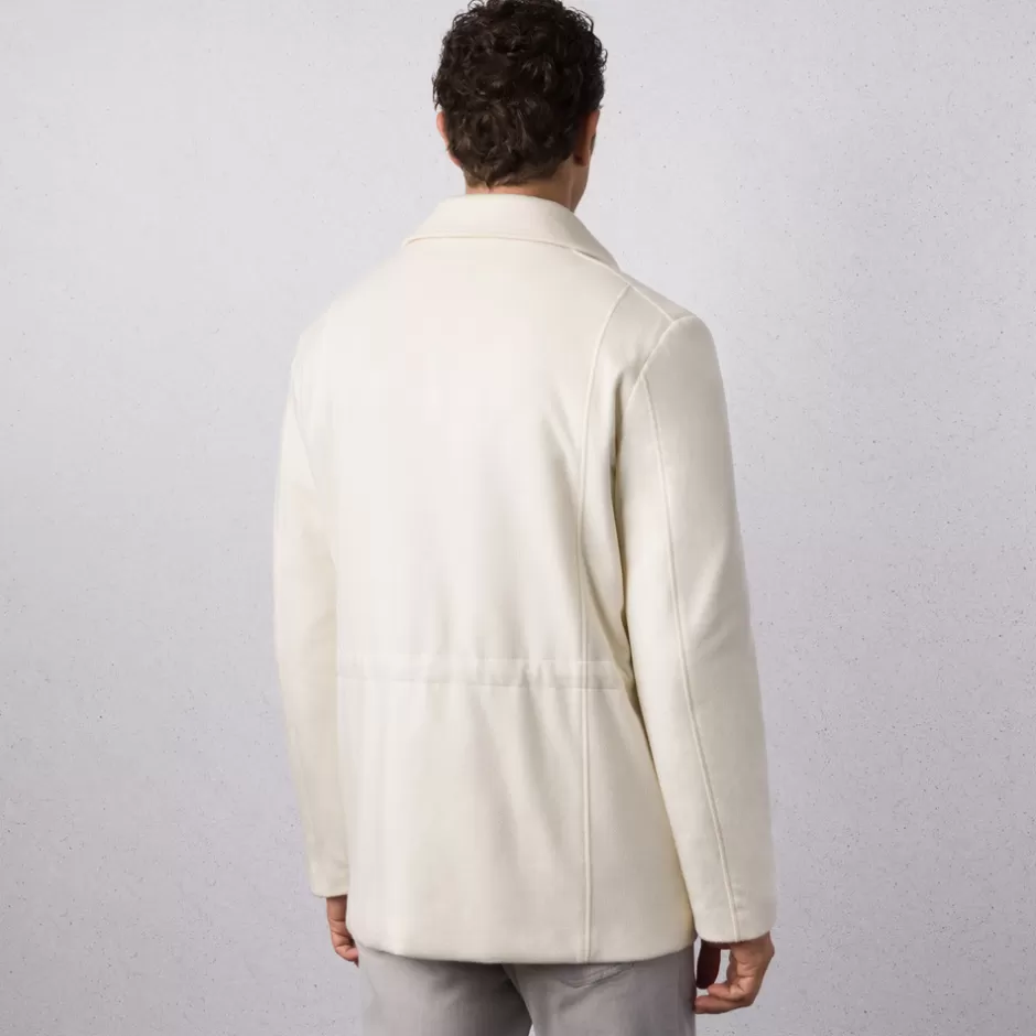 Raffinata Giacca Campagna in Puro Cashmere con Inserti di Pelle Scamosciata - Linea Autunno di Stefano Ricci, Conforto e Stile Senza Tempo con un'offerta speciale