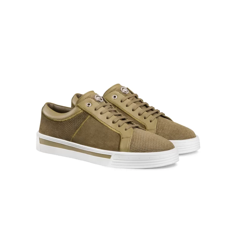 Scarpe Sportive Raffinate in Pelle di Vitello e Suede | Moda Esclusiva Stefano Ricci