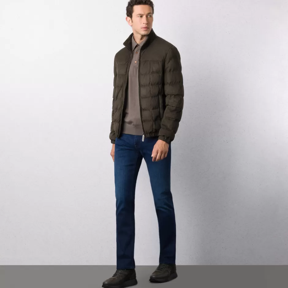 Giacca Imbottita in Pelle Scamosciata by Stefano Ricci · Edizione Limitata ai Saldi