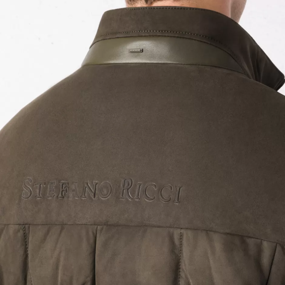 Giacca Imbottita in Pelle Scamosciata by Stefano Ricci · Edizione Limitata ai Saldi