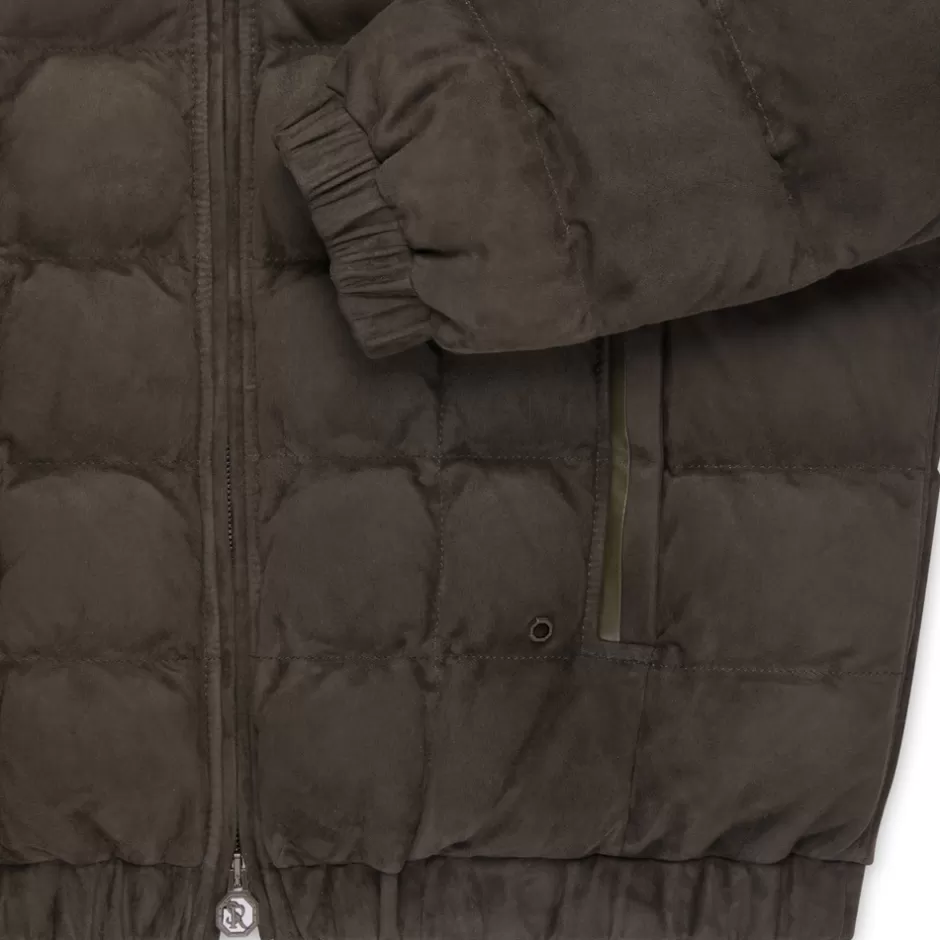 Giacca Imbottita in Pelle Scamosciata by Stefano Ricci · Edizione Limitata ai Saldi