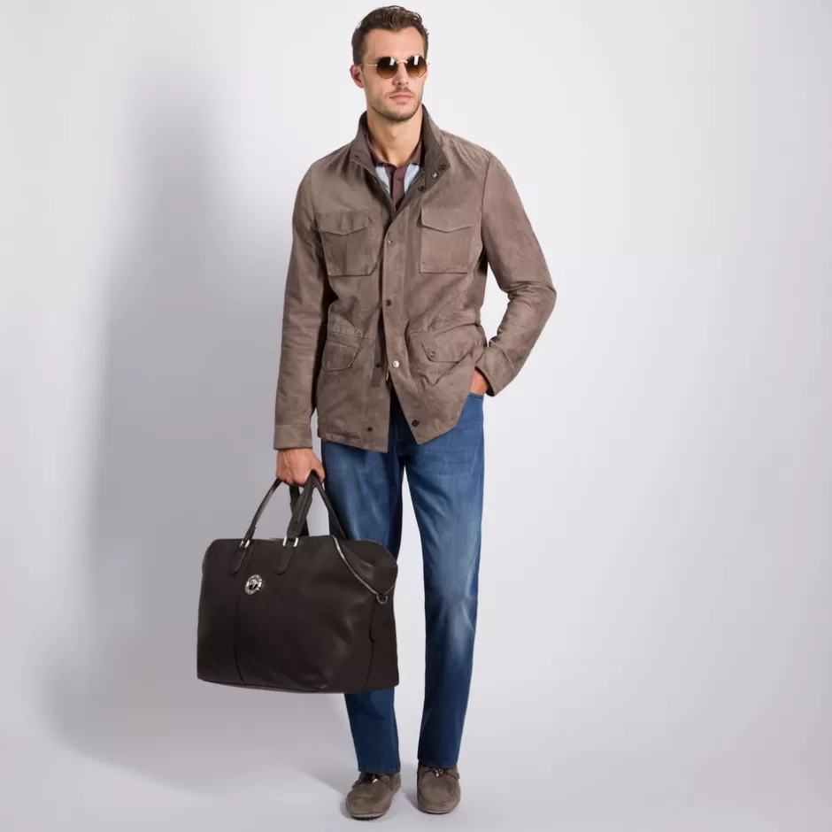 Giacca in Pelle Scamosciata Stefano Ricci - Promo Esclusiva a Tempo Limitato