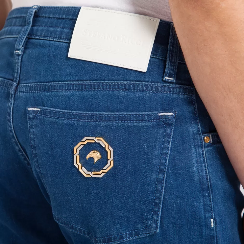 Stefano Ricci: Jeans Con Taglio Tapered - Modello Esclusivo Nuova Collezione